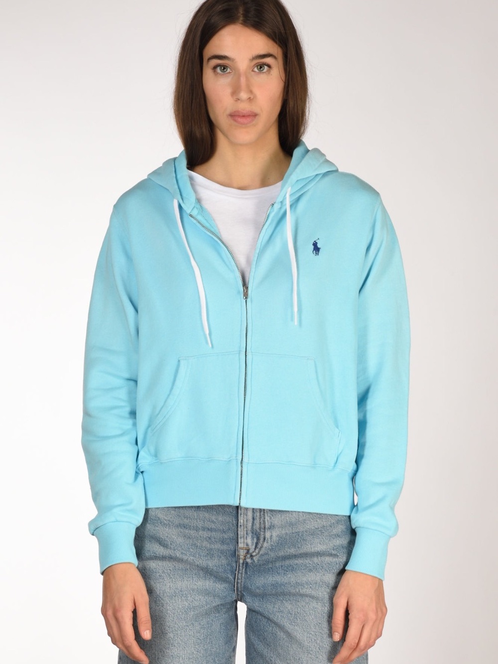 Polo by Ralph Lauren Women's Aqua Zip Hoodie